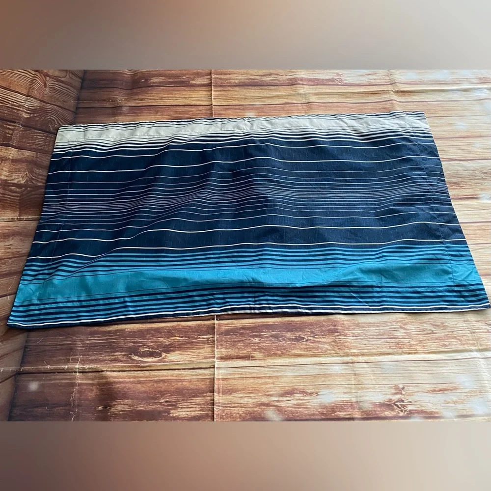 Perry Ellis Portfolio Striped Long Blue Pillowcase